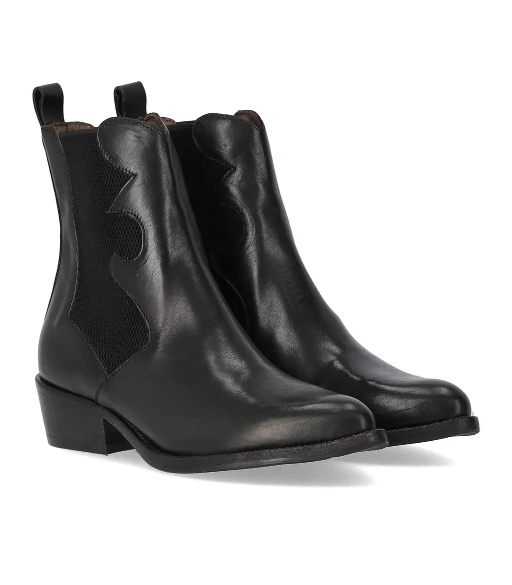 Duccio Del Duca Black Texan Bootie