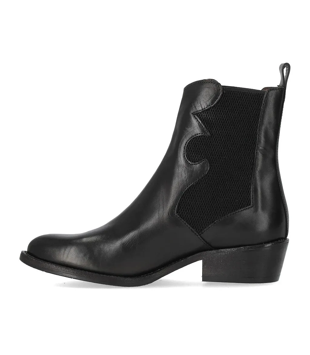 Duccio Del Duca Black Texan Bootie