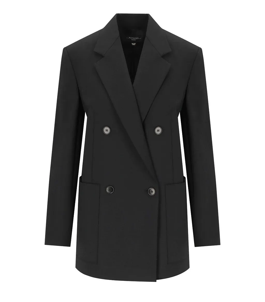 Max Mara Weekend Veloce Black Double Breasted Blazer