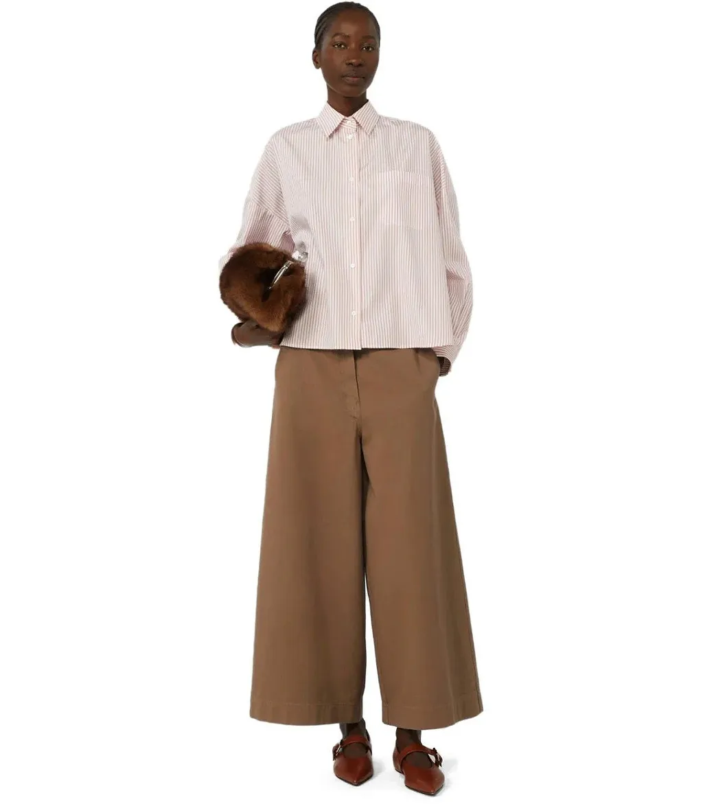 Max Mara Weekend Ariete Brown Cropped Pants