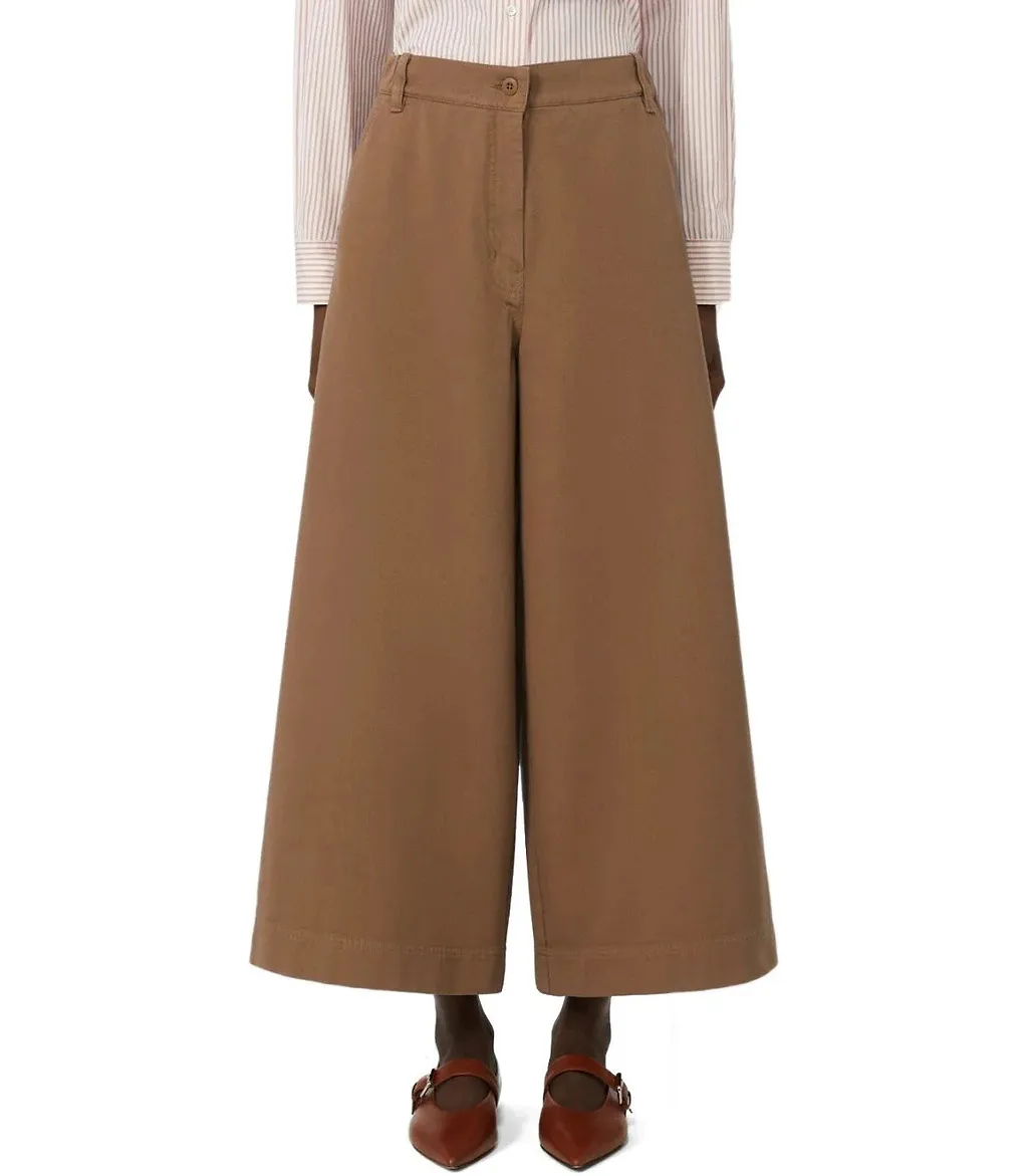 Max Mara Weekend Ariete Brown Cropped Pants