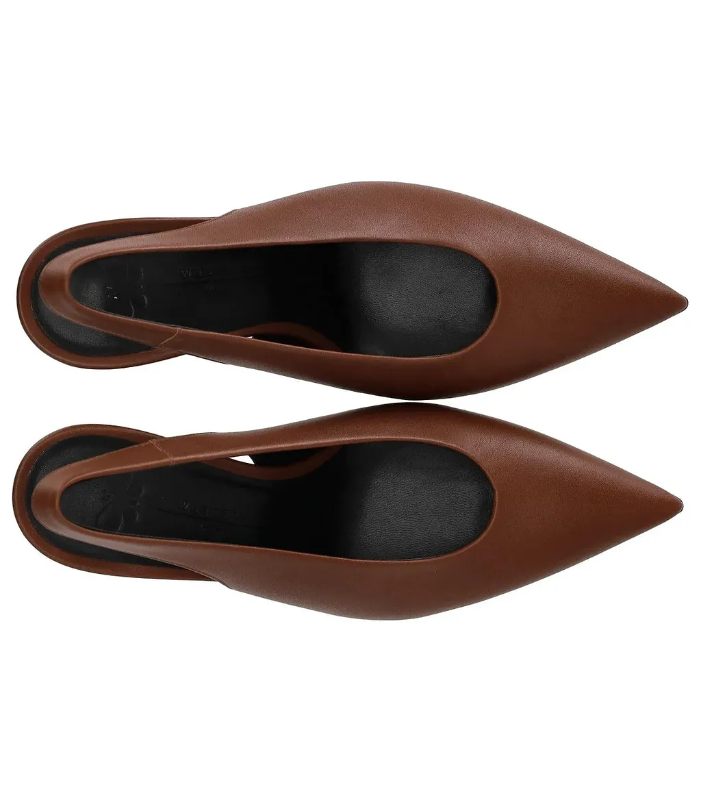 Max Mara Weekend Arito Brown Slingback Pump