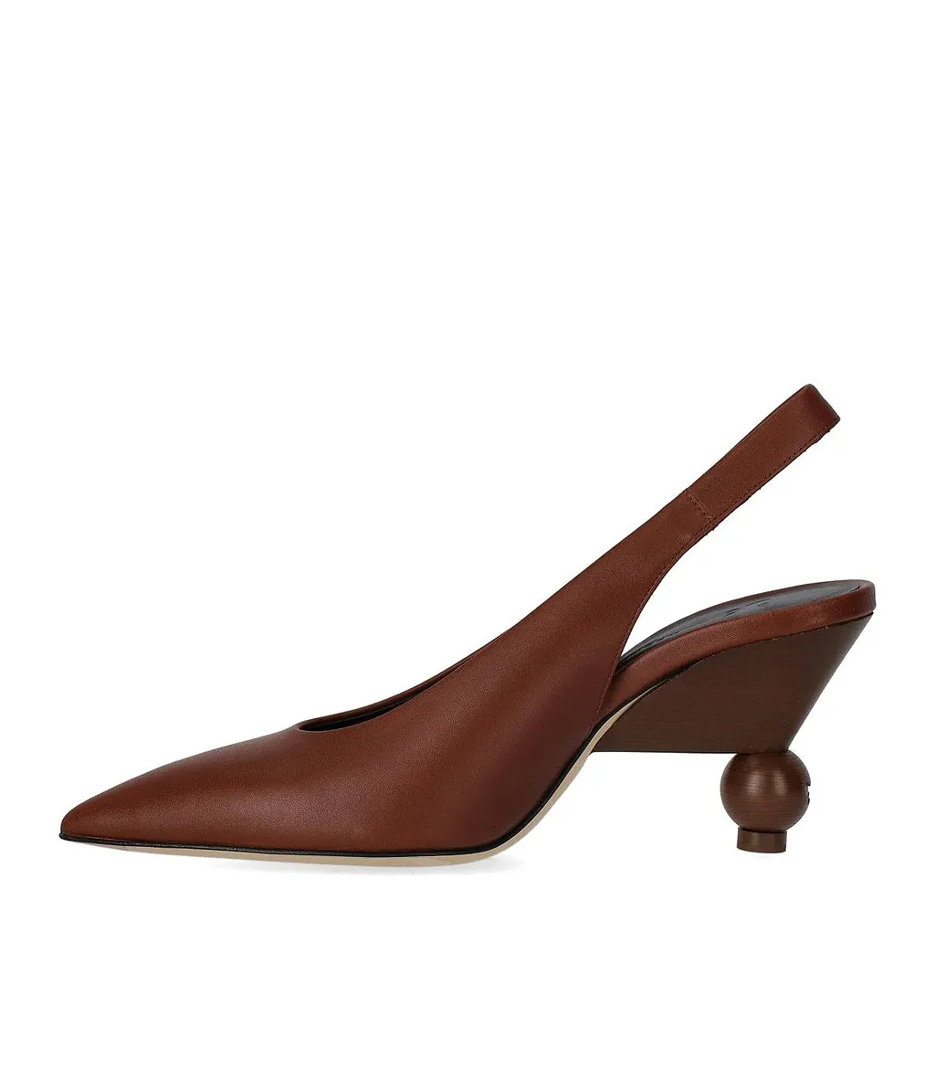 Max Mara Weekend Arito Brown Slingback Pump