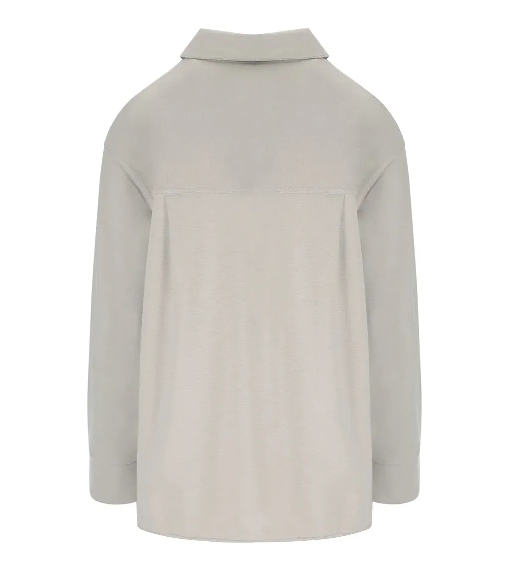 Mm Max Mara Gestro Sand Polo Blouse