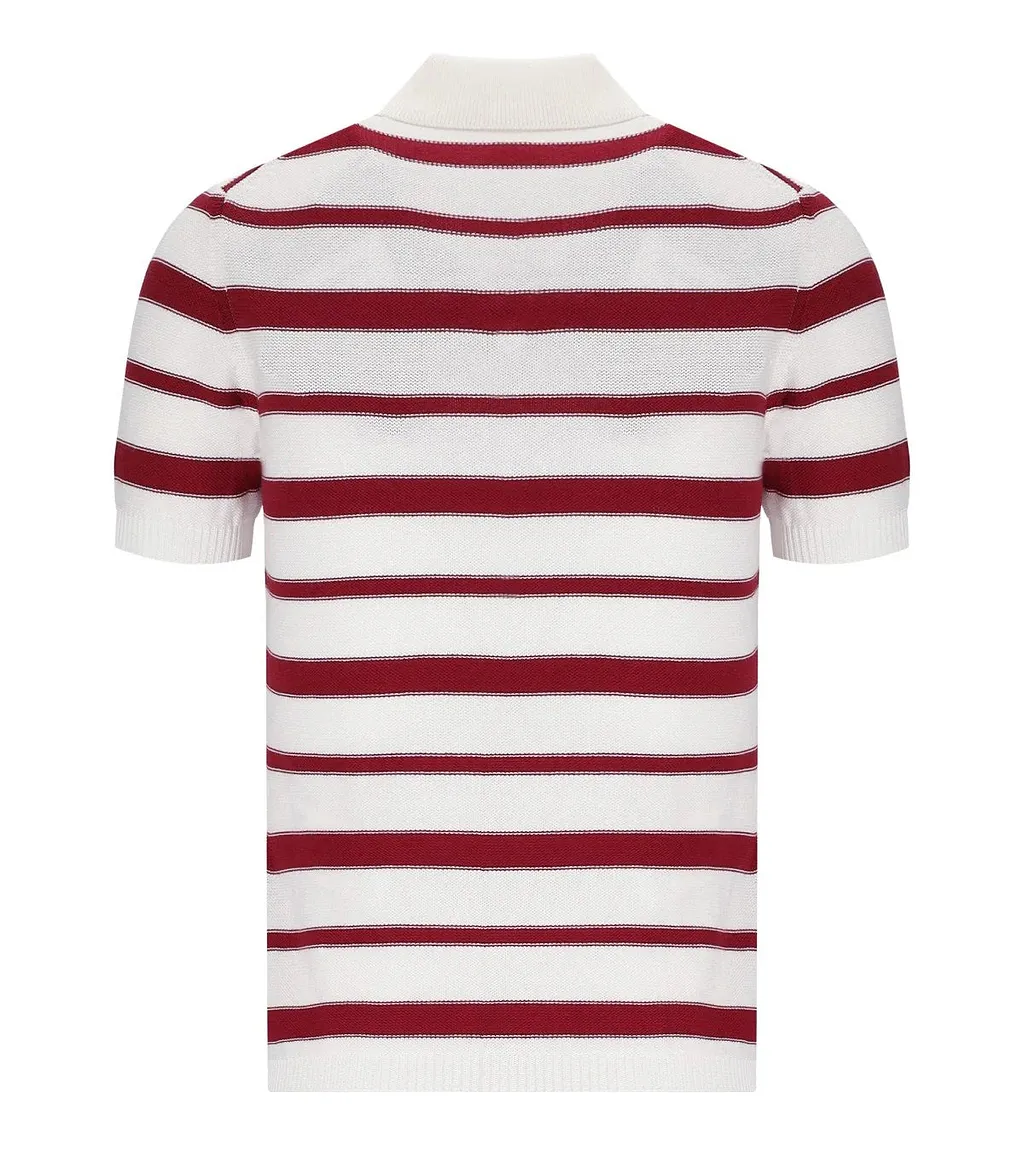 Mm Max Mara Carioca Striped Knitted Polo Shirt