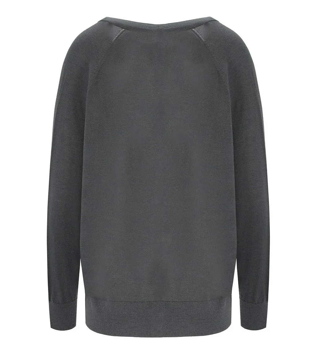 Mm Max Mara Clarino Grey Cardigan