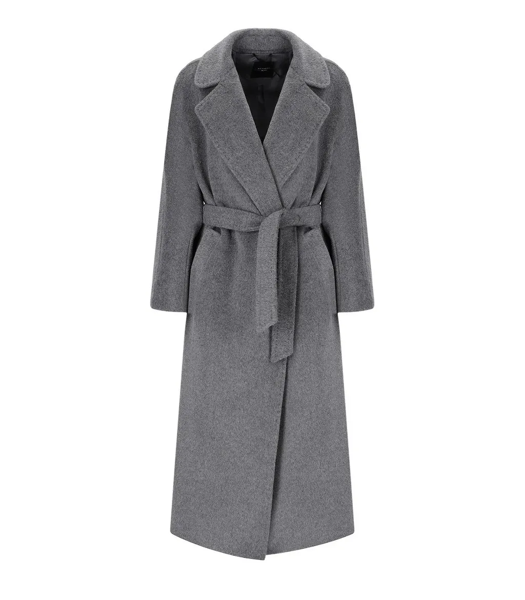 Max Mara Weekend Tempera Grey Belted Coat