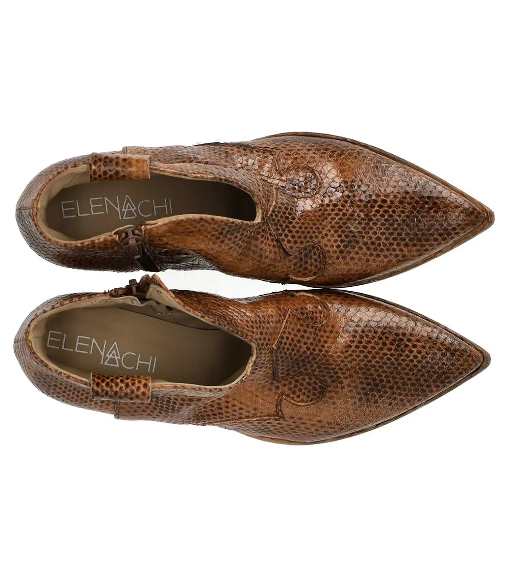 Elena Iachi Tobacco Texan Ankle Boot