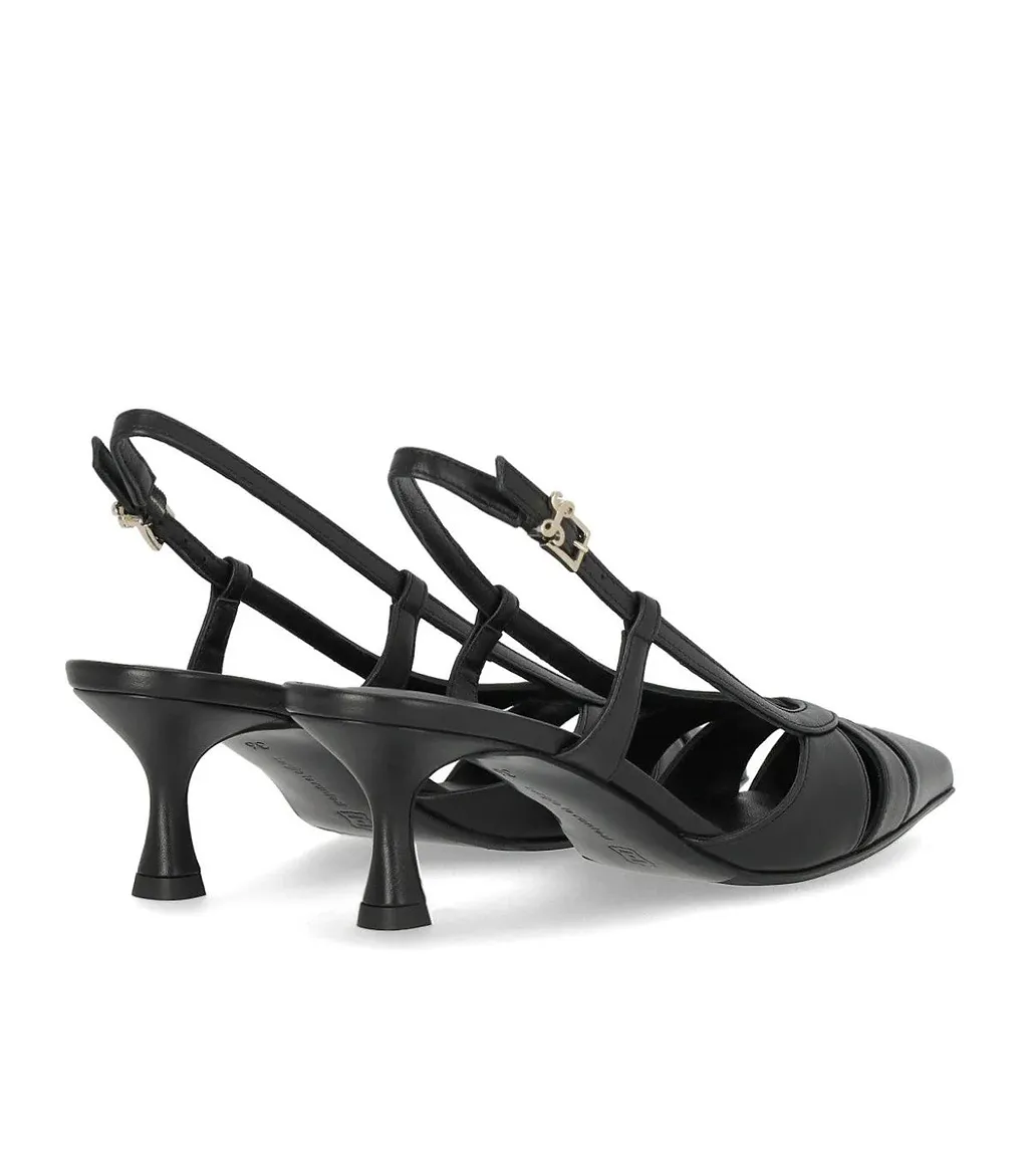Sergio Levantesi Edda Black Slingback Pumps