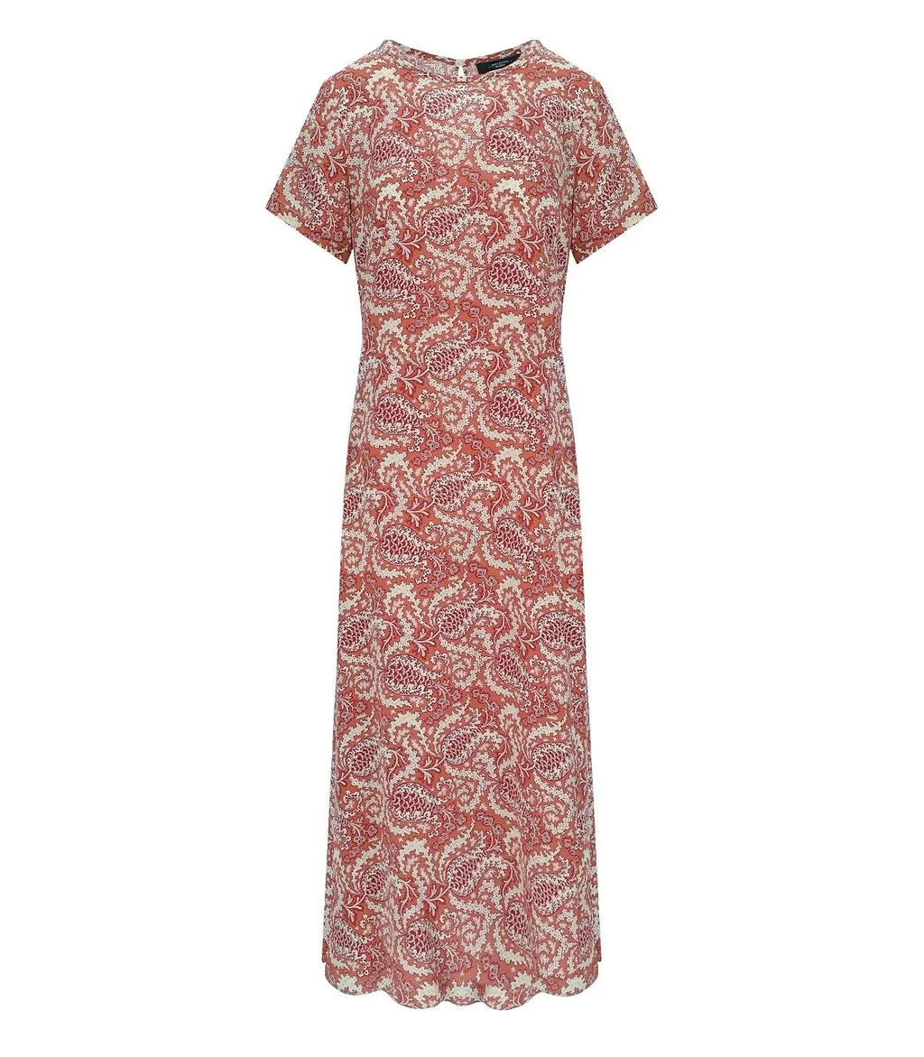 Max Mara Weekend Crespo Brick Red Long Dress