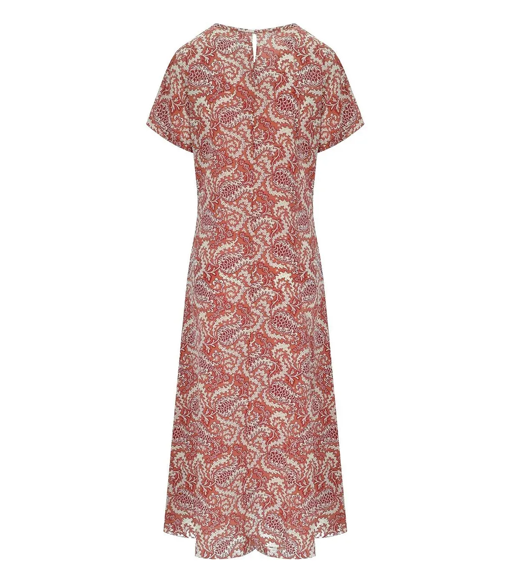 Max Mara Weekend Crespo Brick Red Long Dress