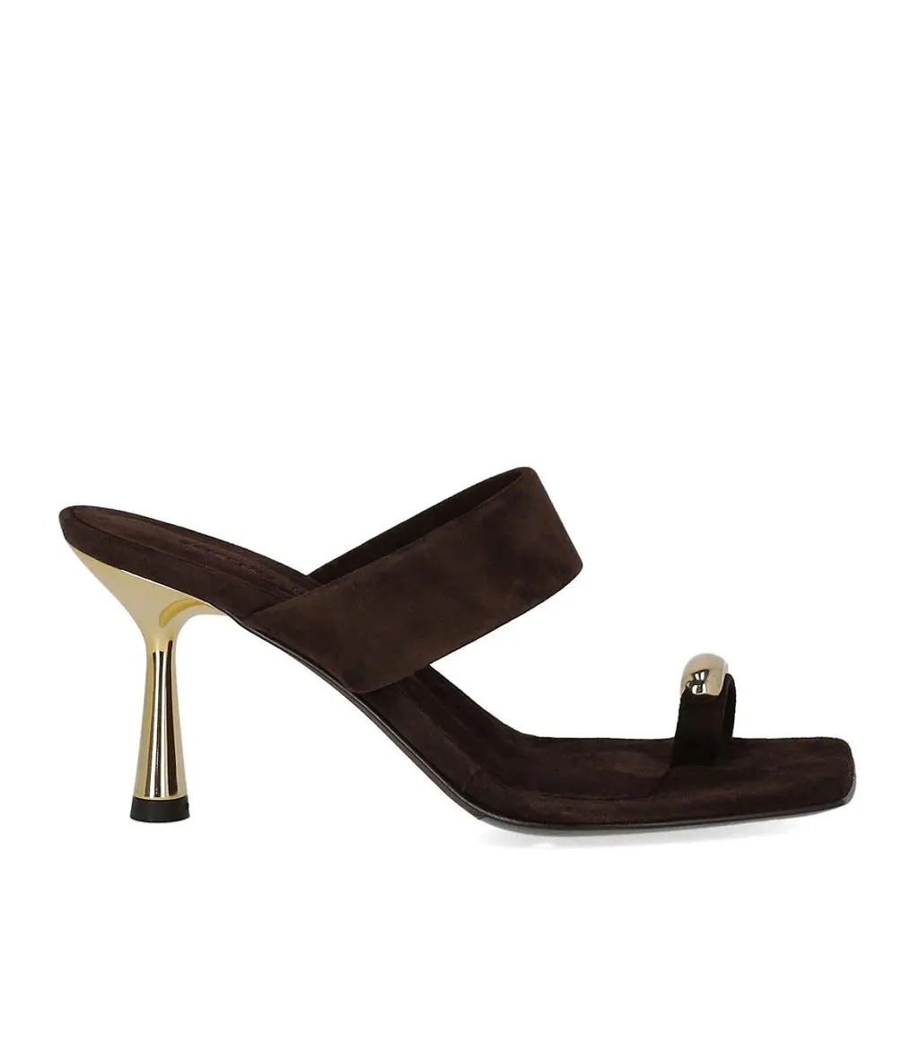 Sergio Levantesi Iride Brown Heeled Mule