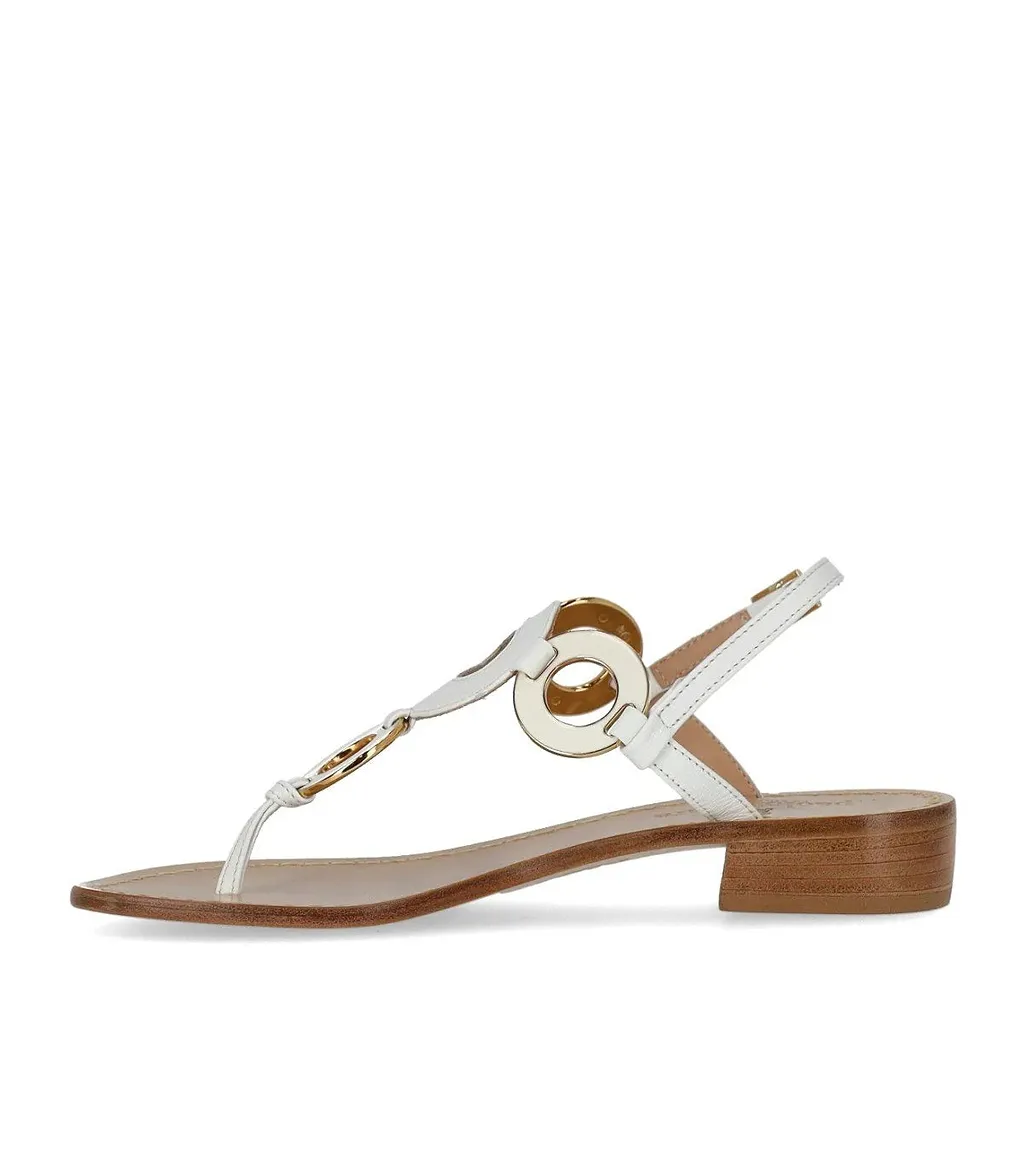 Paolo Ferrara White Jewel Sandal