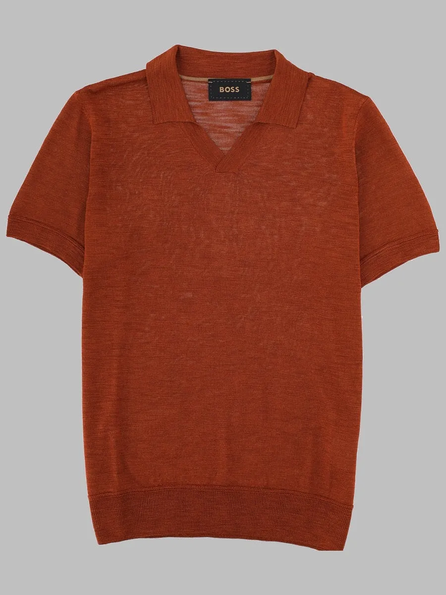 Boss Camel Polo In Seta Naden