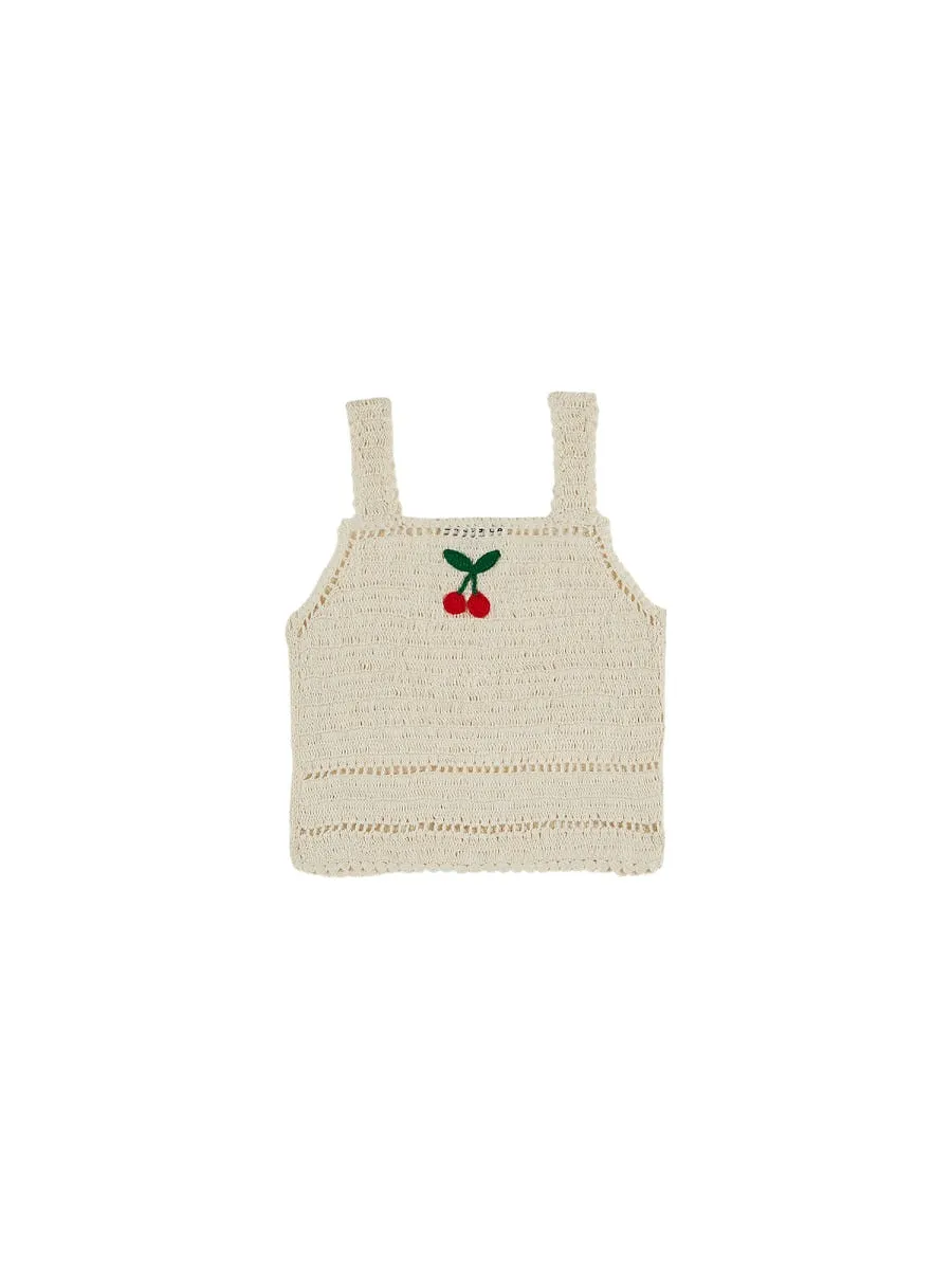 Emile & Ida Top Crochet Con Ciliegie