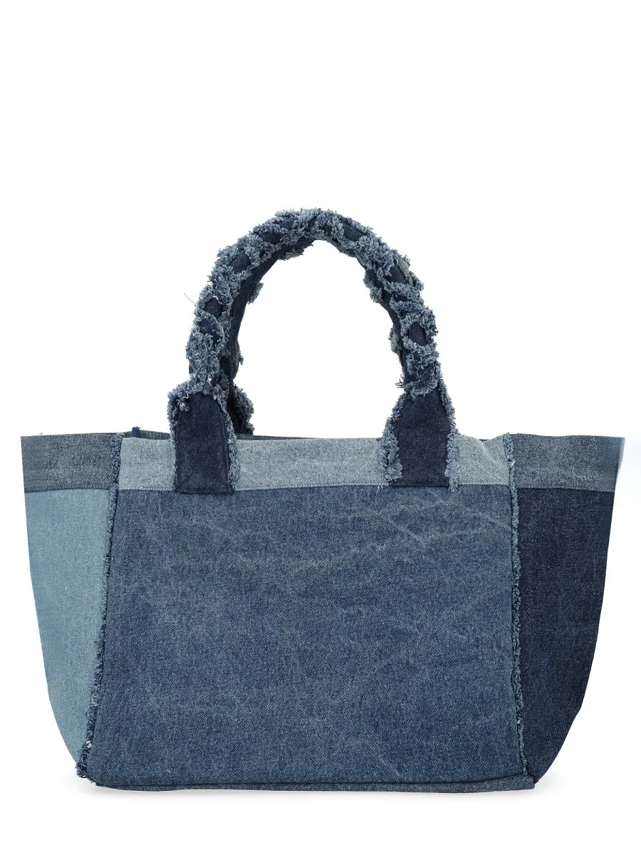 Ganni Borsa Tote Medium In Denim