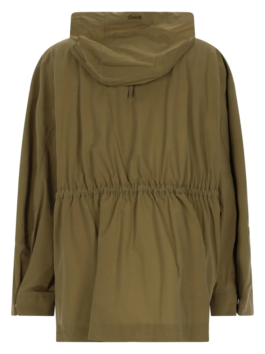 Laminar Parka Corto Con Cappuccio