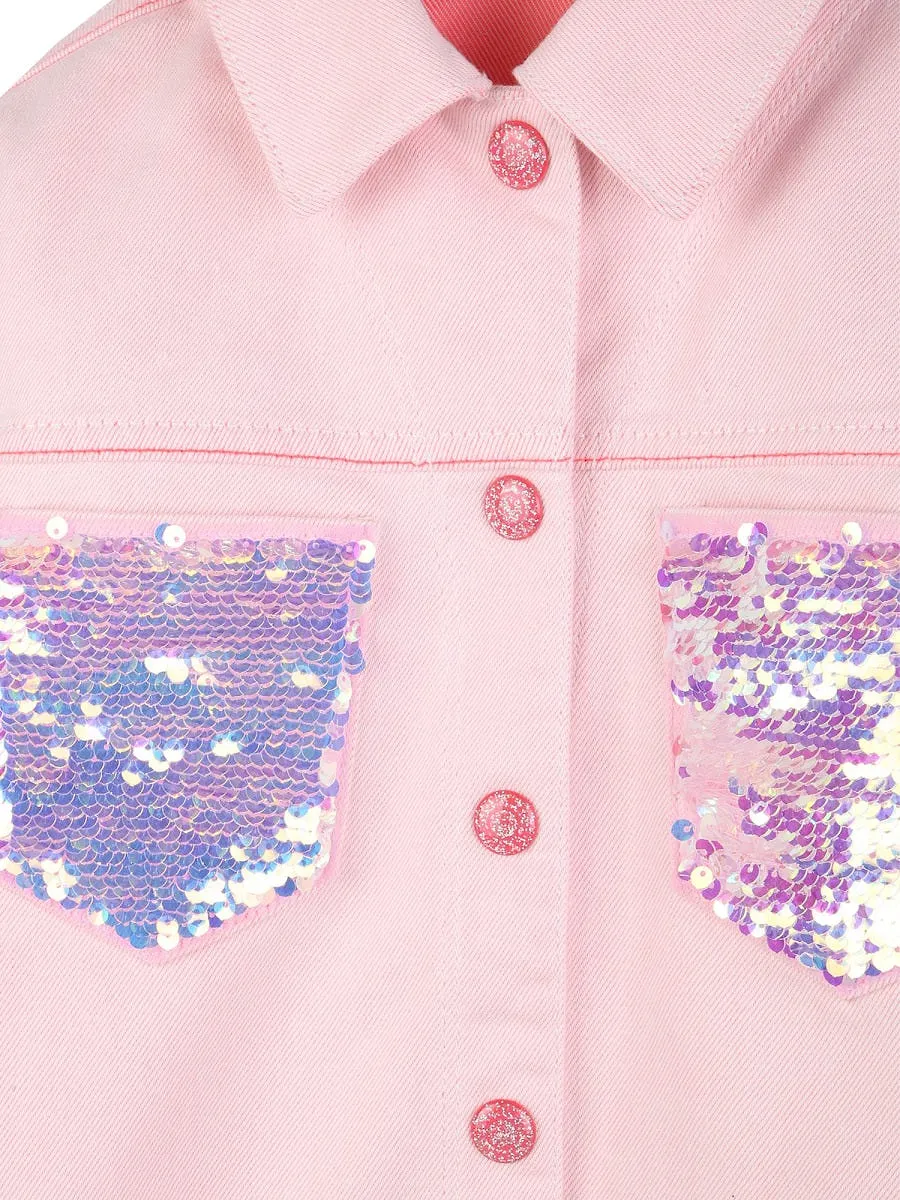 Billieblush Giacchetto Di Jeans Con Paillettes