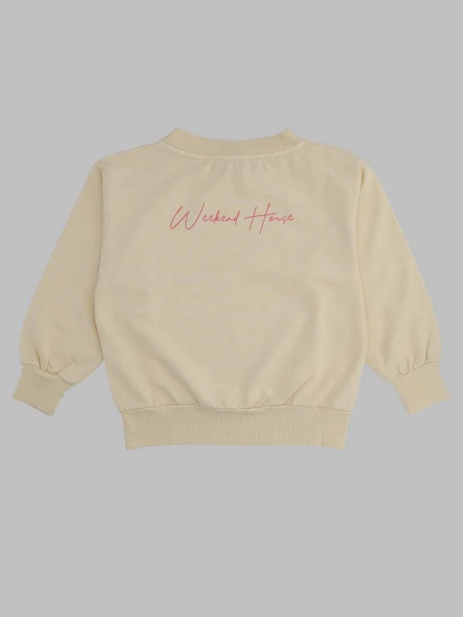Weekend House Kids Back Logo Sweatshirt