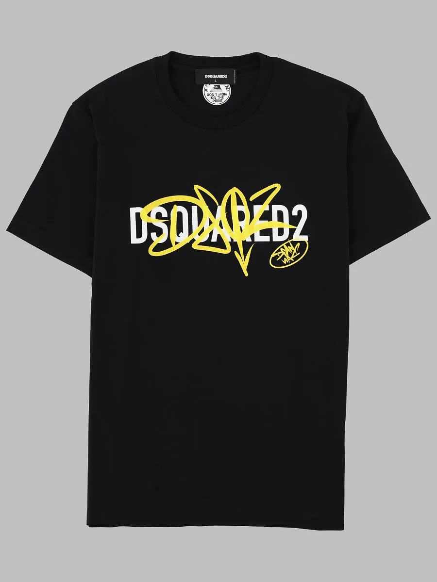 Dsquared T Shirt Con Stampa E Logo