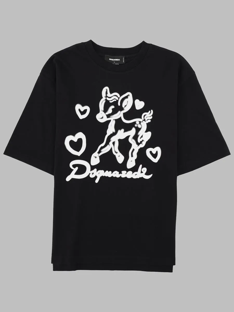 Dsquared T Shirt Con Stampa E Logo