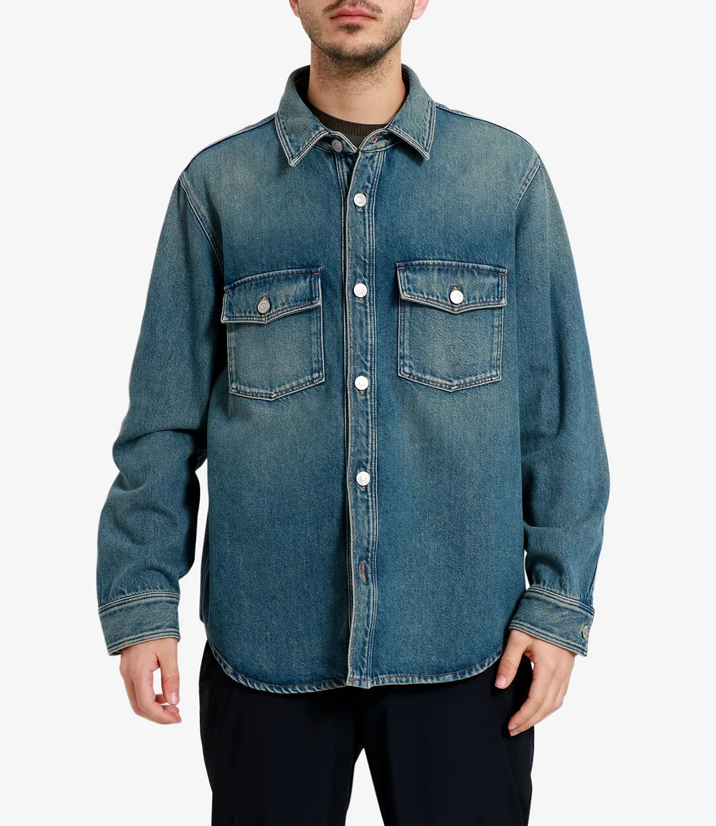 Grifoni Shirts Blue Denim