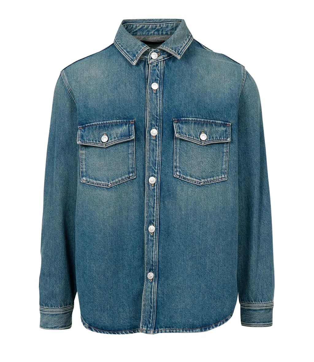 Grifoni Shirts Blue Denim
