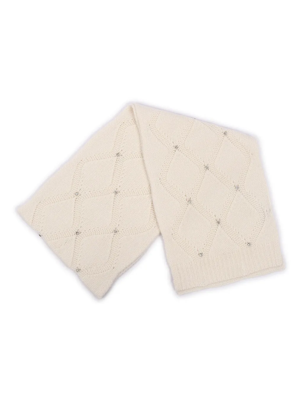 Kangra Cashmere Sciarpa Losanghe + Ricamo Caboucon