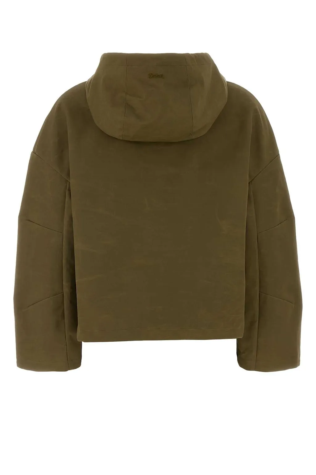 Herno Laminar Army Green Cotton Blend Jacket