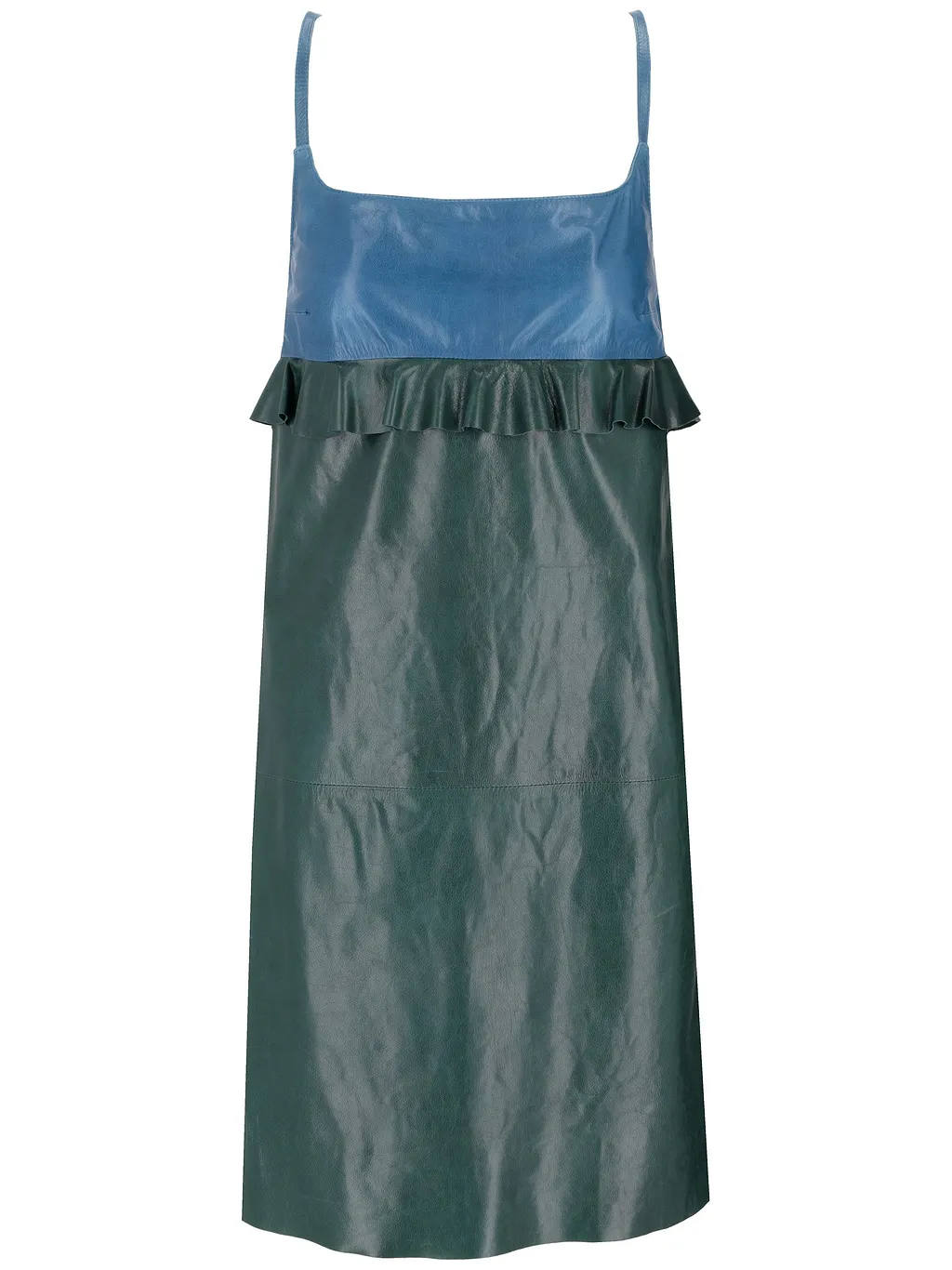 La Rose La Rose Leather Dress Top Azzurro Gonna Verde