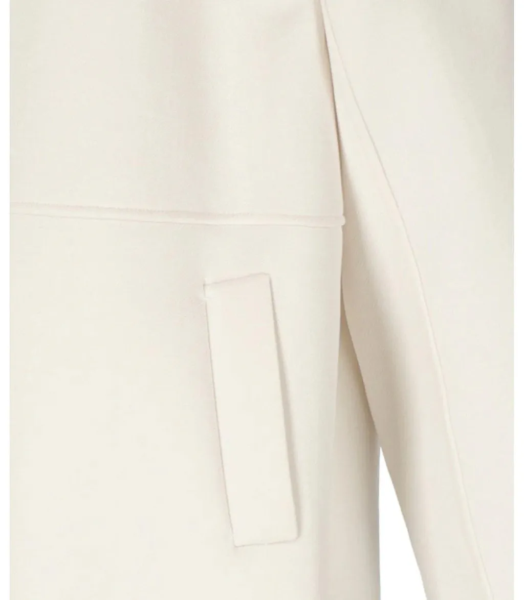 Mm Max Mara Stilla White Belted Coat