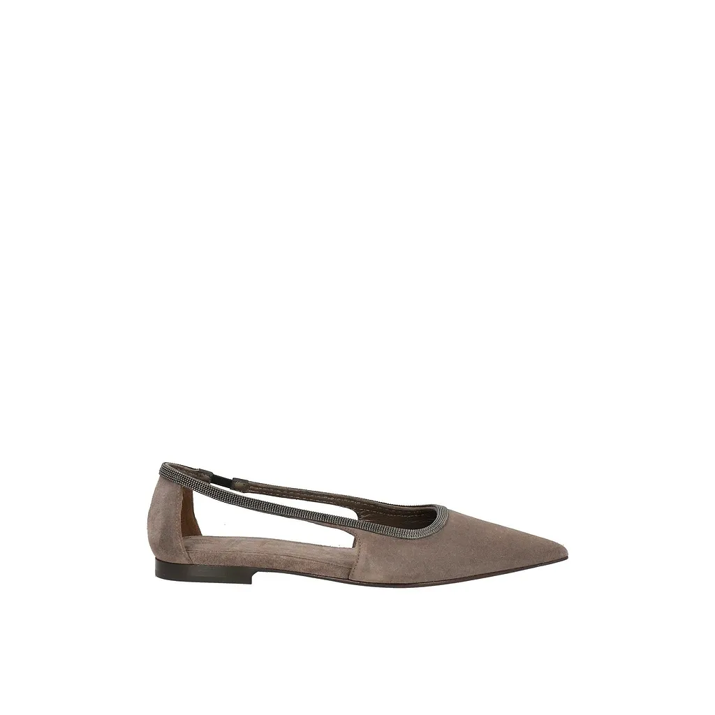 Brunello Cucinelli Suede Flats