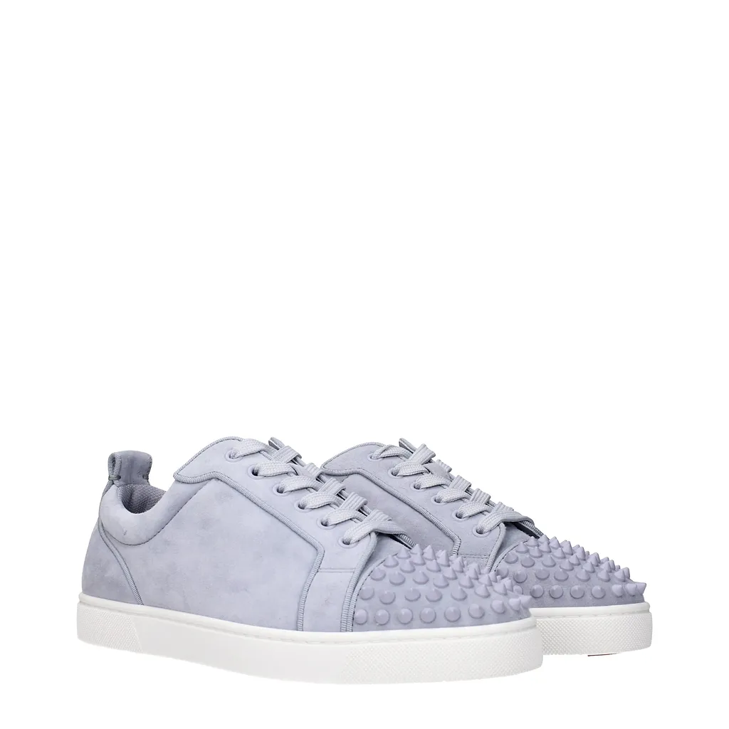 Louboutin Sneakers Louis Junior Men Suede Gray