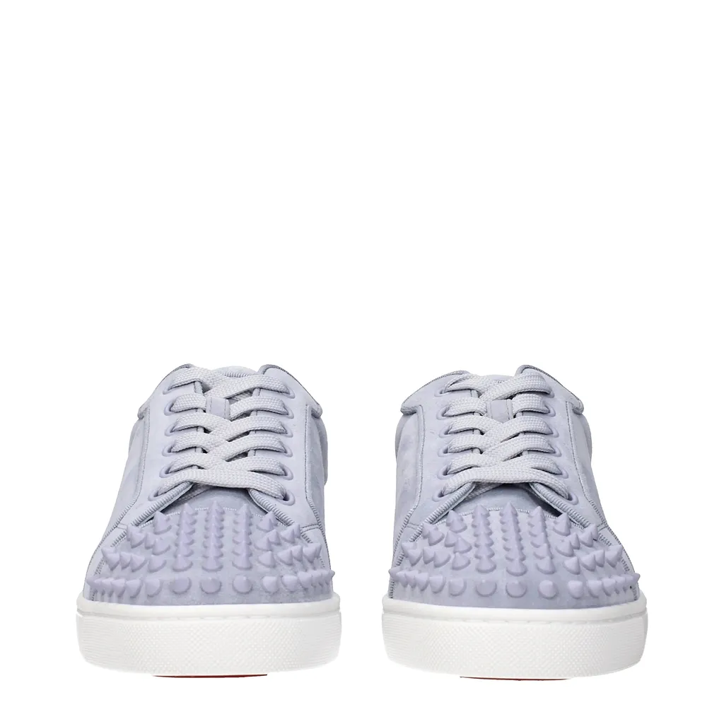 Louboutin Sneakers Louis Junior Men Suede Gray