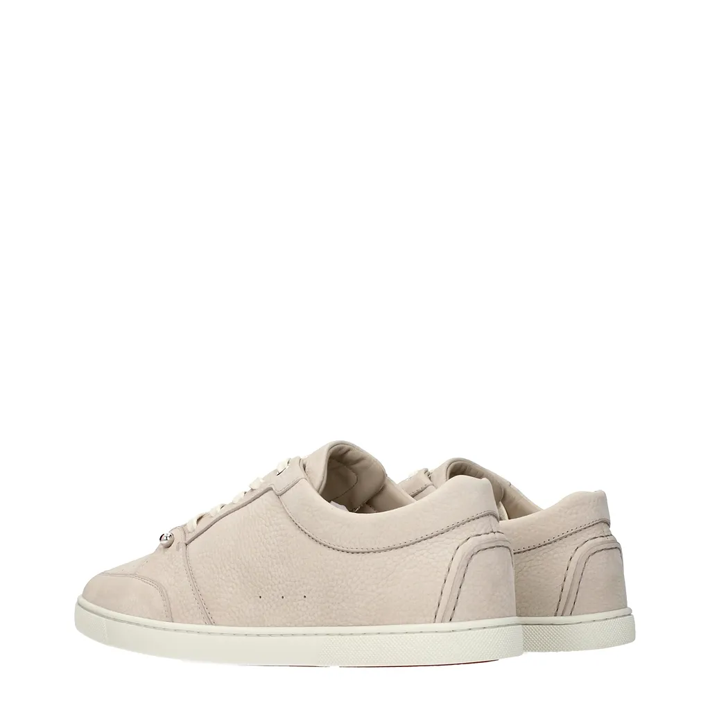 Louboutin Sneakers Chambelin Men Leather Beige