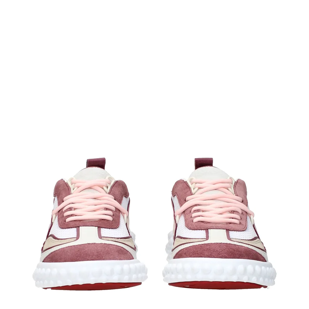 Louboutin Sneakers Mara Donna Camoscio Pink/Optic White