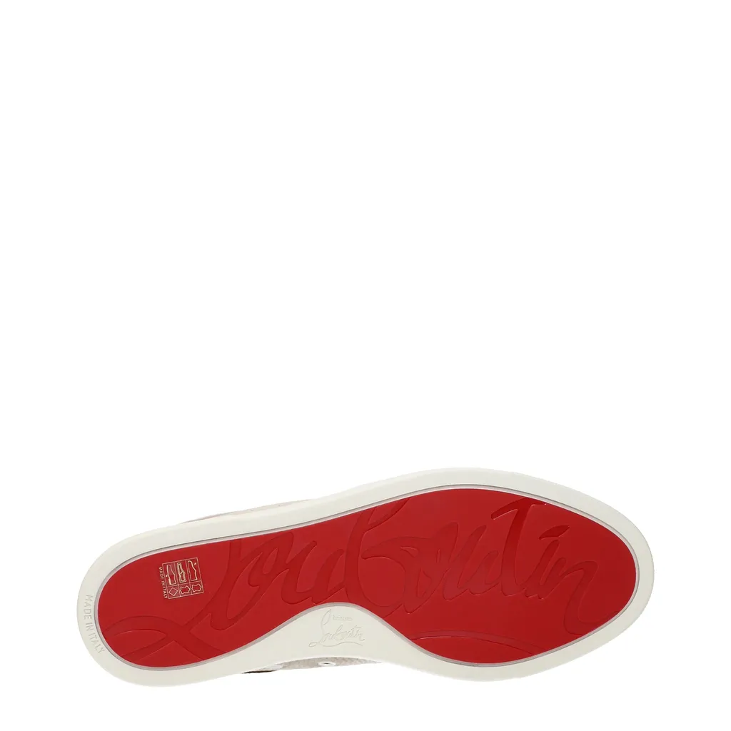 Louboutin Sneakers Chambelin Men Leather Beige