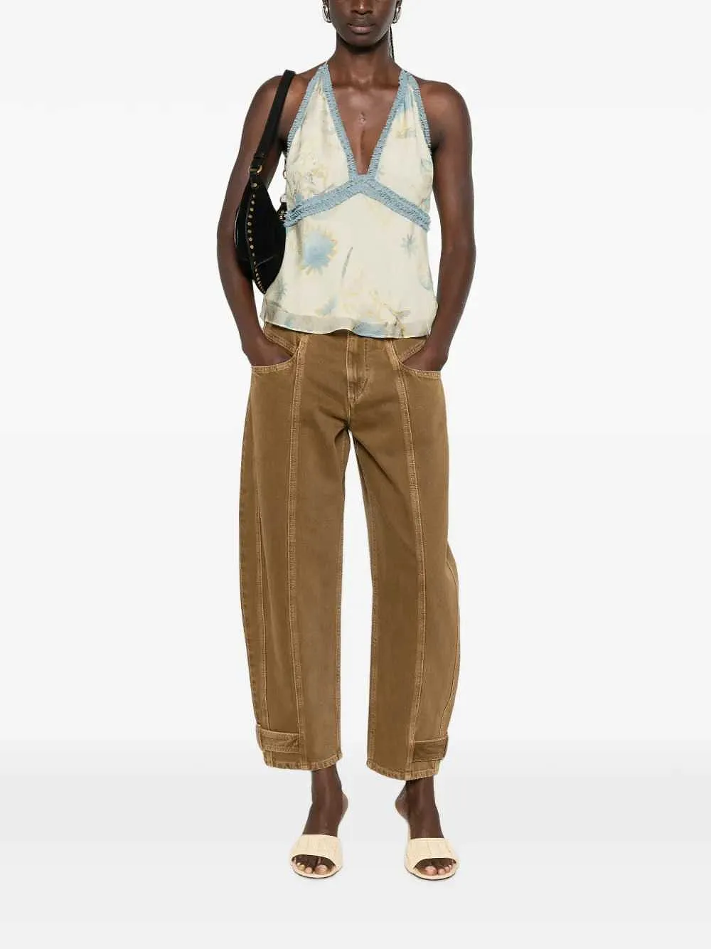 Marant Leja Tapered Jeans With Exposed Stitching