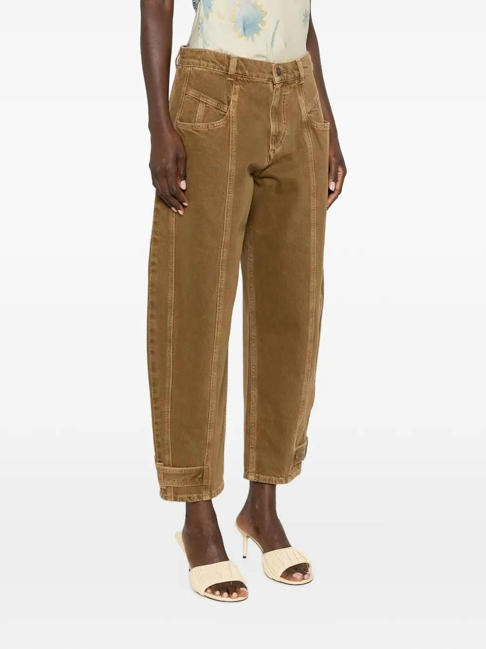 Marant Leja Tapered Jeans With Exposed Stitching