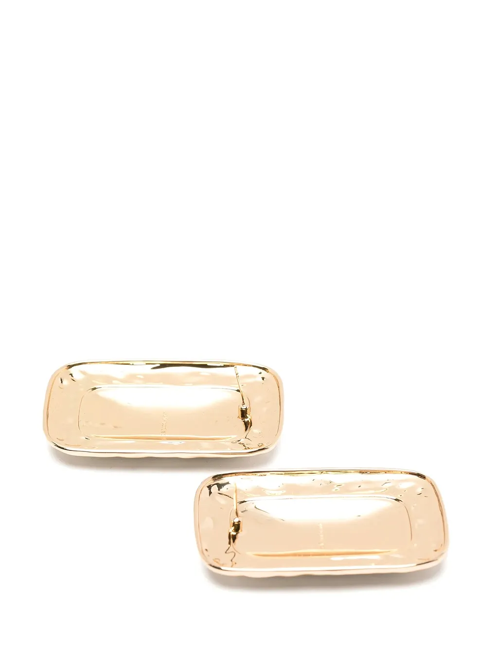 Self Portrait Large Mottled Gold Black Earrings