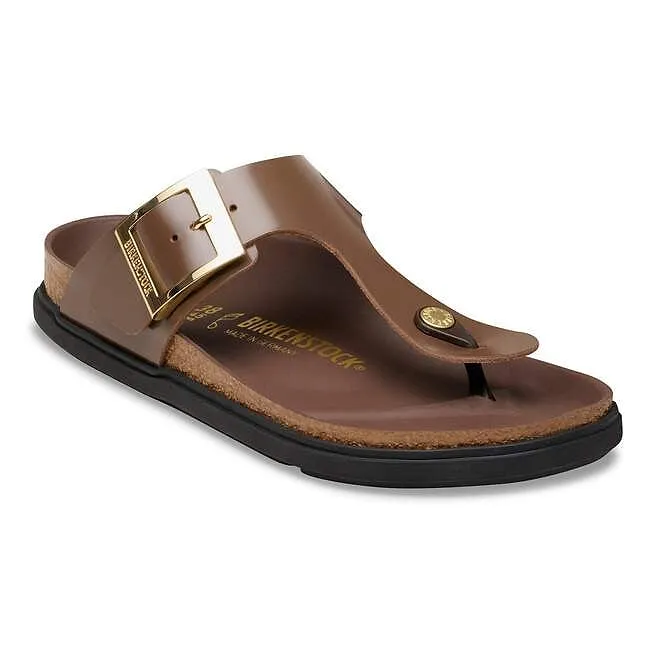 Birkenstock Gizeh Db Hex Shine Carafe, Natural Leather