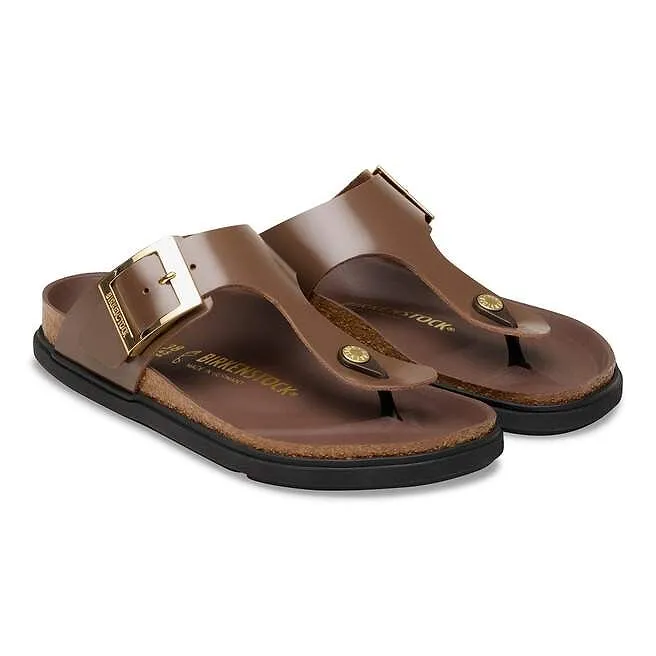 Birkenstock Gizeh Db Hex Shine Carafe, Natural Leather