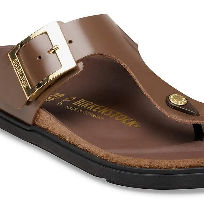 Birkenstock Gizeh Db Hex Shine Carafe, Natural Leather
