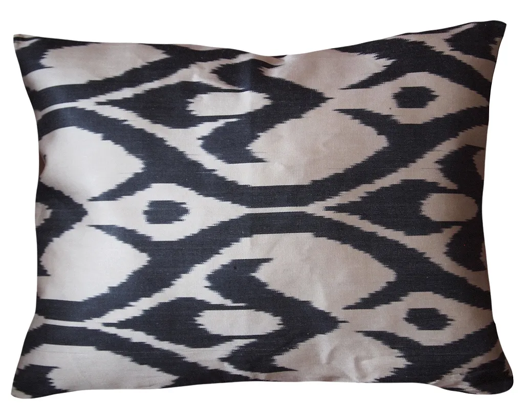 Les Ottomans Silk Ikat Cushion