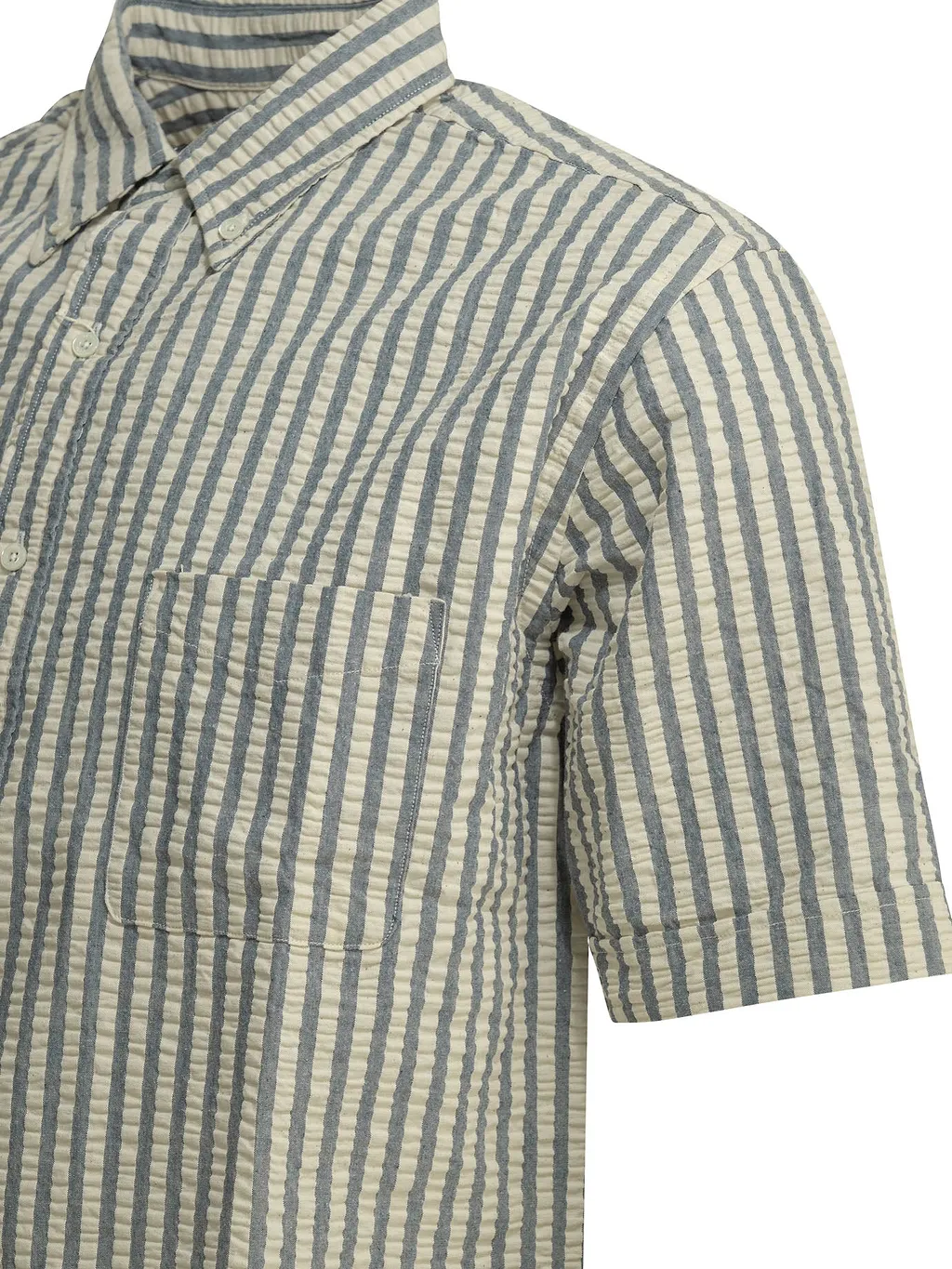 Beams Plus Casual Cotton Seersucker Shirt