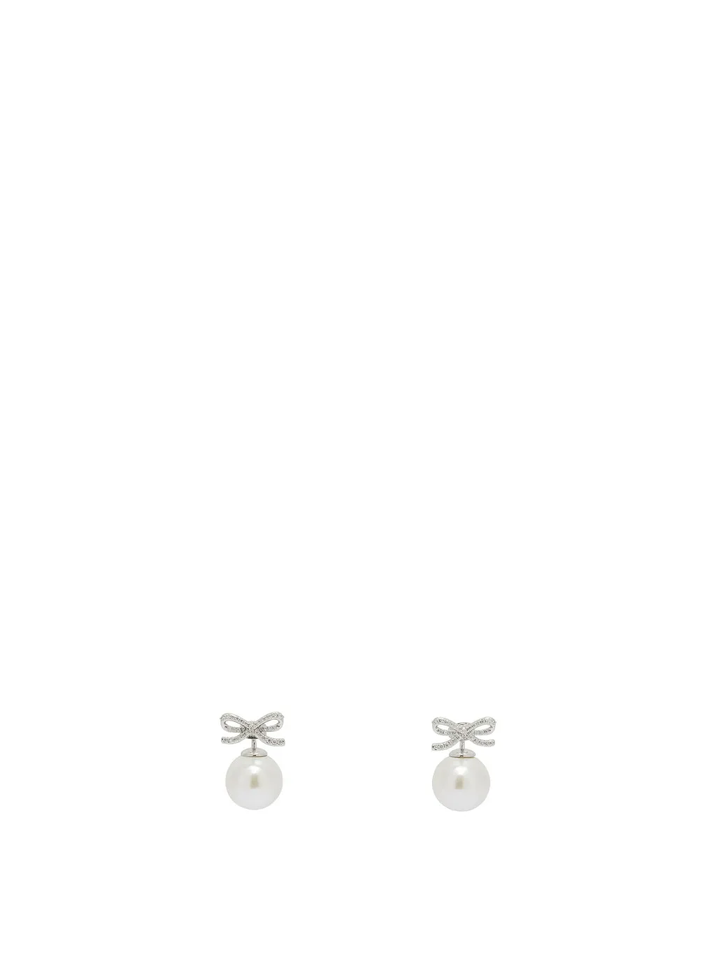 Self Portrait Earrings With Pearl And Crystals