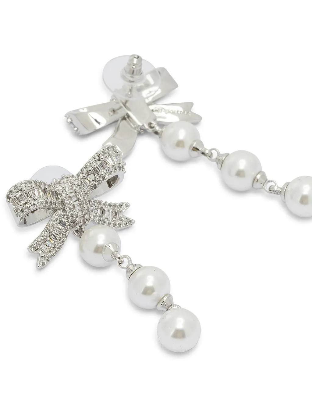 Self Portrait Dangling Earrings With Pearls And Crystals