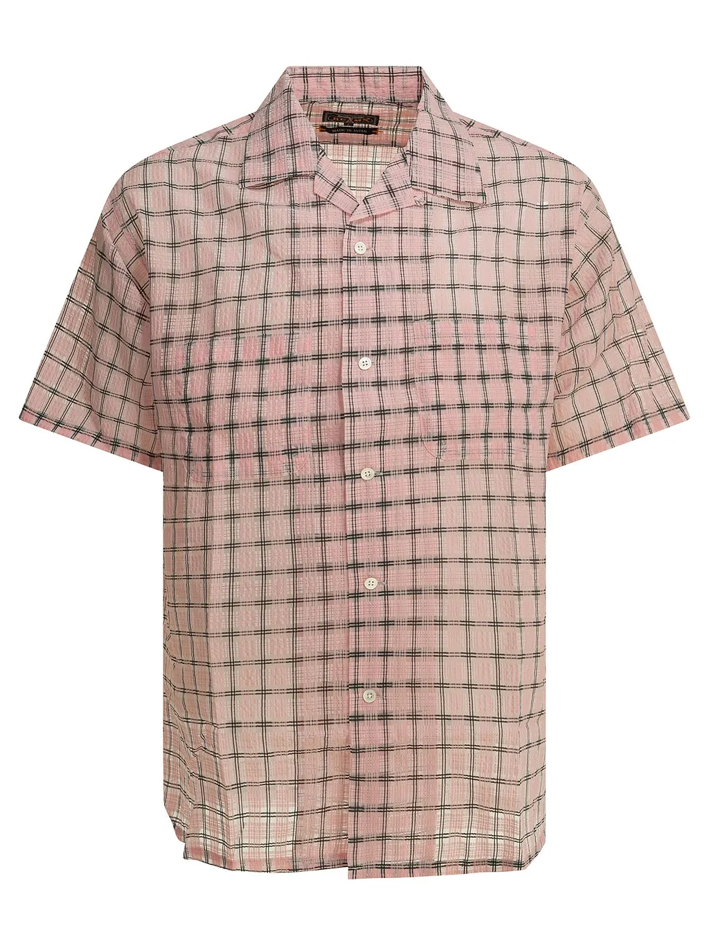 Beams Plus Casual Shirt Open Collar Nylon Airy Plaid