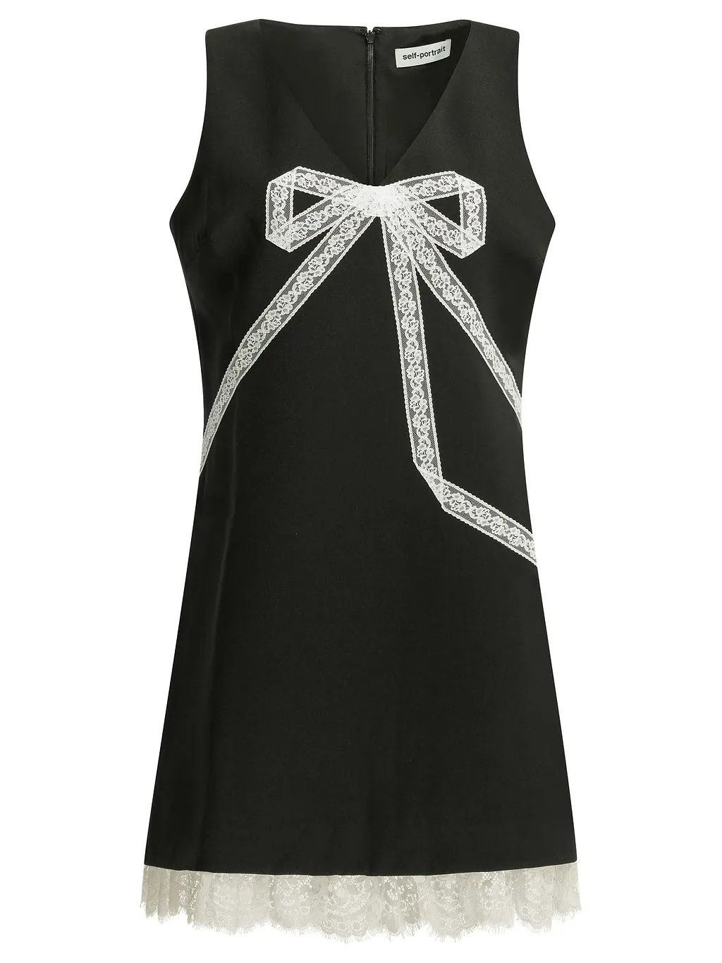 Self Portrait Short Sheath Dress With Bow