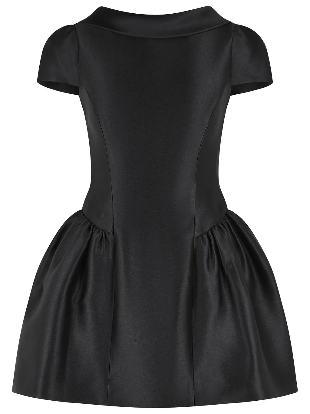 Self Portrait Black Polyester Taffeta Mini Dress